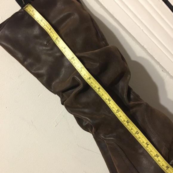 🤑Sale🤑Brown Soft Vegan Leather Slouchy Pirate Boots - Picture 7 of 8